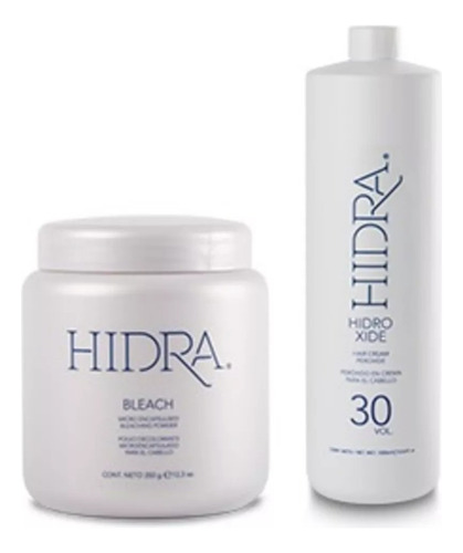 Polvo Decolorante Hidra Bleach 350g Con Peroxido Vol 30