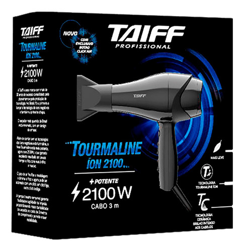 Secador De Cabelo Taif New Tourmaline Ion 2100w - Lançamento