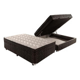 Cama Box Baú Conjugado Casal: Colchão Molas Extrapedic Subli