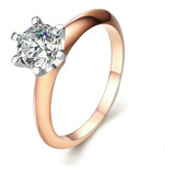 Anillo Plata 925 Rose Gold Ilusion Amor Matrimonio 