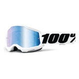Goggles Motocross Mtb Strata 2 Everest Blue Lens 100%