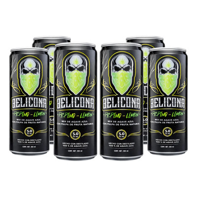 Six Pack Bebida Belicona Pepino Limón Lata 355 Ml | MercadoLibre