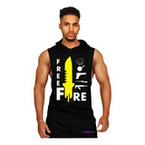 Polera Musculosa Capucha Free Fire Video Juego Grafimax 