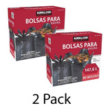 2 Pack  Bolsas Para Basura Kirkland 147 L  90 Pz (2 Cajas)