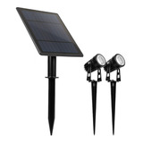 Estacas Led Solar X 2 Spot Apto Exterior Luz Calida Deco