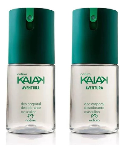 Natura Kaiak Aventura Deo Corporal Masculino 100ml Kit 2unid