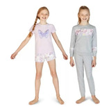 Conjunto De Pijama Para Niñas Set 4 Piezas Varias Tallas