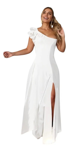 Vestido Largo Elegante Con Hombro Descubierto Mujer #203