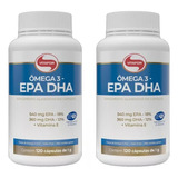 Combo 2x Omega 3 Epa Dha 120 Cápsulas ( 240 ) - Kit Vitafor Sabor Without Flavor