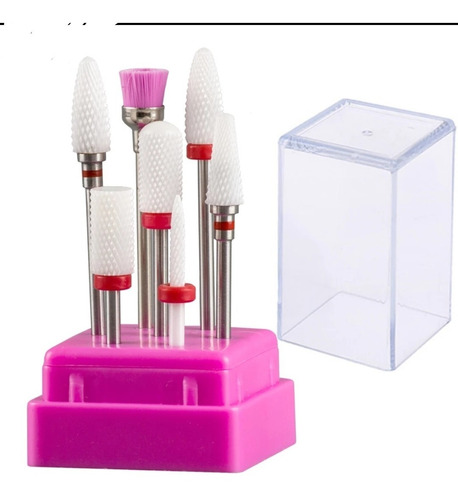 Set De 7 Fresas De Cerámica Para Tornos De Manicure 