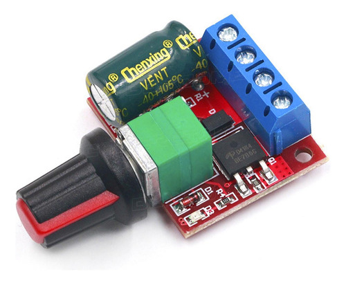 Controlador De Velocidade Pwm Motor Dc 12v 5a Dc 5-35v