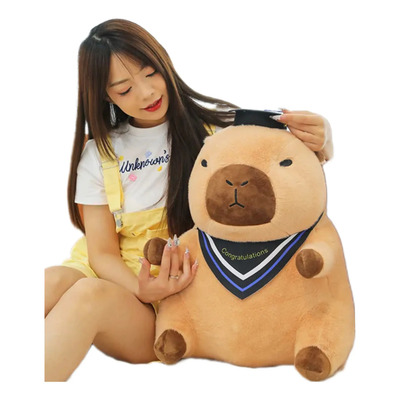 Peluche Capibara Graduado 65cm Regalo De Graduación Tierno | Meses sin interés