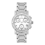 Reloj Bulova Para Dama Diamond 33 Mm Mod. 96r19 Original