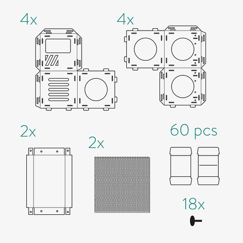 Navaris Casa Modular De Cartón Para Gatos  Torre De Juego Co