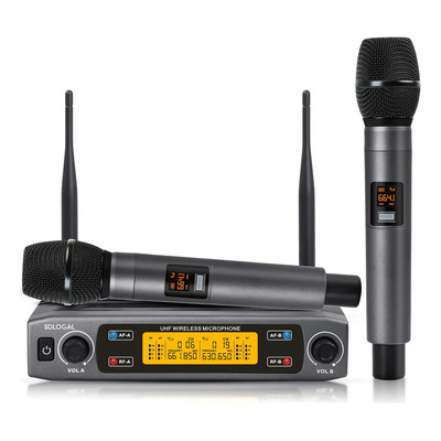 Micrófono inalámbrico UHF Sdlogal L93-Y-202 dinámico para karaoke y fiestas | Envío gratis