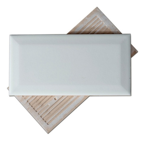 Azulejo Subway Biselado Blanco Ceramica Cocina 7.5x15 Baño