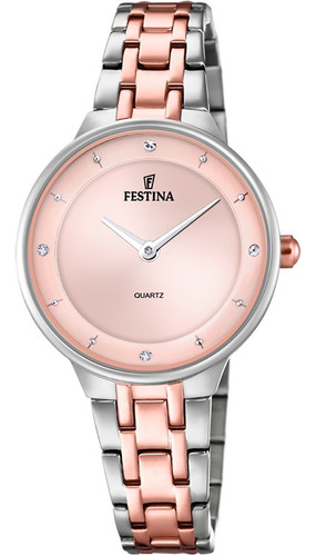 Reloj Festina Mujer F20626/2 Acero Combinado Rosé Color De La Malla Plateado Combinado Rosé Color Del Bisel Plateado Color Del Fondo Rosa