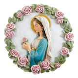 Needzo Madonna Of The Rose - Placa De Pared De Resina Pintad