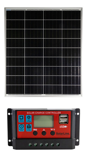 Cargador De Baterías De 12v Solar Rapido 100wp Con Reg. 10a