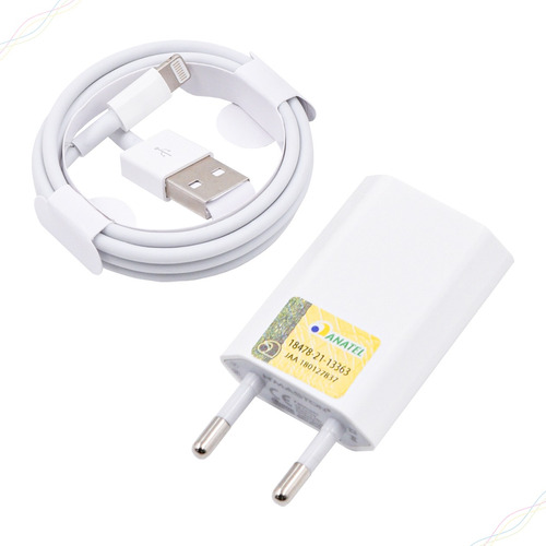 Carregador Tomada Usb Power Adapter 10w Cabo Dados Lightning