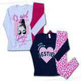 Kit 2 Conjuntos Legging Menina Juvenil Frio Promoção