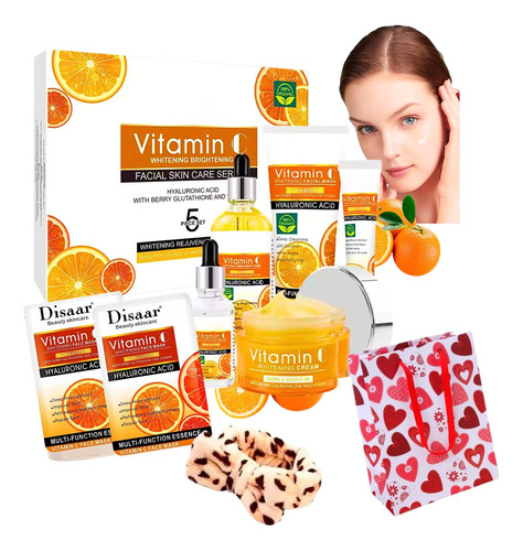 Kit Cuidado Facial + Mascarillas + Cintillo Vit C - Disaar