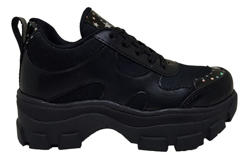 Zapatillas Nenas/niñas Mujer Urbanas Plataforma Negro  27-34