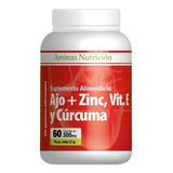 Ajo+zinc,vit.e Y Curcuma 300mg 60capsulas Aminas Nutricion Sabor No Aplica