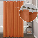 Koufall Cortina De Ducha Naranja Quemada, Decoración De Baño