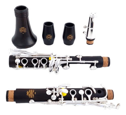 Clarinete En Si Bemol, Clarinete De Madera Y Ébano, 17 Tecla