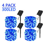 30m 300led Solar Llevó Luces De Cadena Decoración-azul