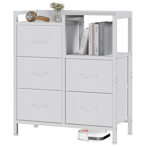 Mueble Organizador Con Cajones Y Estante Lateral