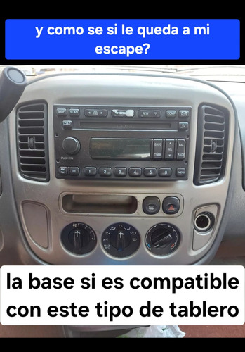 Base Frente Adaptador Estereo 1 Din Escape Año 2001 A 2007