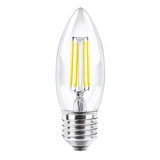 Pack X10 Lampara Led Vela Filamento 4w E27 Vintage Luz Fría