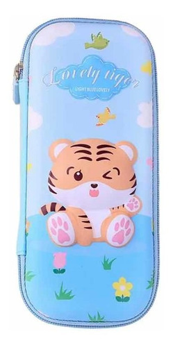 Estuche Escolar Lápices Niño/ Niña Diseño Tigre Kawaii Cute