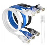 Cable Ethernet Adoreen Cat 6, Paquete De 3 Pies Y 3, Varios