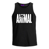 Polera Animal Logo Musculosa Sudadera Gym Fitness  Grafimax