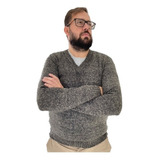 Blusa De Frio Suéter Masculino Lã Tricot Malha Grossa Casual