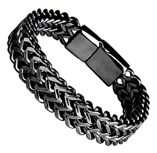 Pulsera De Doble Cadena De Acero Inoxidable Para Hombre