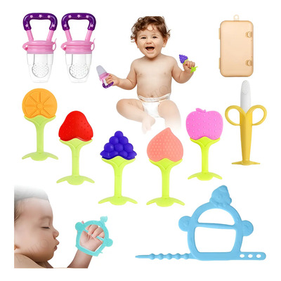 Mordedera Silicona Bebé Molar Juguetes Dentición 10pz Set