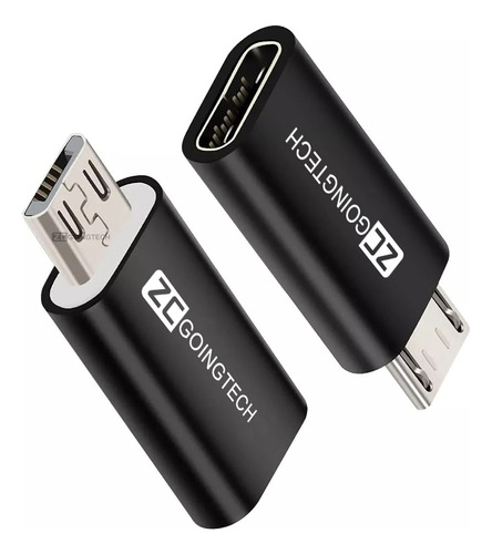 2 Pcs Adaptador Otg Micro Usb Macho A Tipo C Hembra Carga