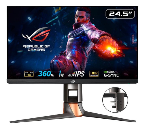 Monitor Asus Rog Pg259qnr Ips Fhd Hdr 360hz 1ms G-sync 24.5 