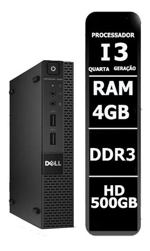 Cpu Dell Mini 3020 Hd 500gb 4gb Intel Core I3 4º Geração