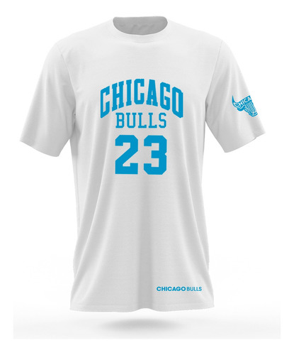 Polera Deportiva Dryfit Blanca Nba Chicago Bulls 2023