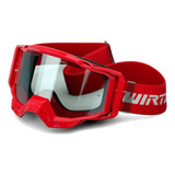 Antiparras Motocross Wirtz Element Enduro Atv Mtb Armazón Rojo