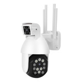 Cámara De Seguridad 1080p Wifi De Doble Lente Con Seguimient