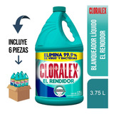 6 Pz - Cloralex Blanqueador Líquido El Rendidor 3750ml Cloro