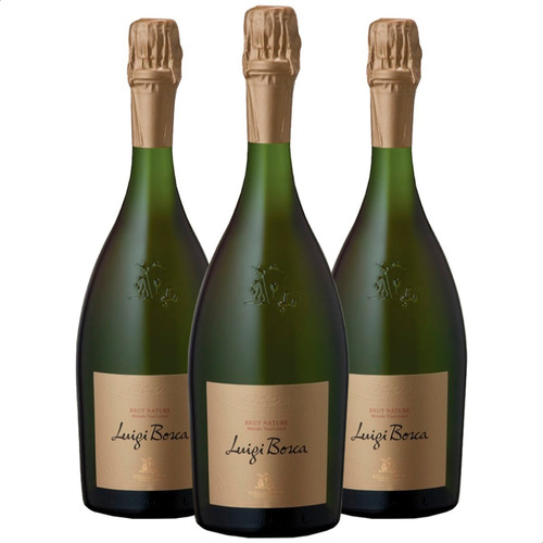 Champagne Luigi Bosca Brut Nature Espumante - Pack X3 Unid