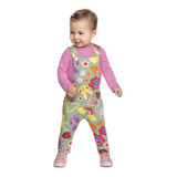 Conjunto Jardineira Infantil Feminino Hello Elian