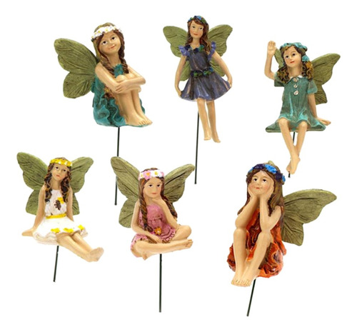 Fairy Garden 6 Piece Miniature Fairies Figurines *